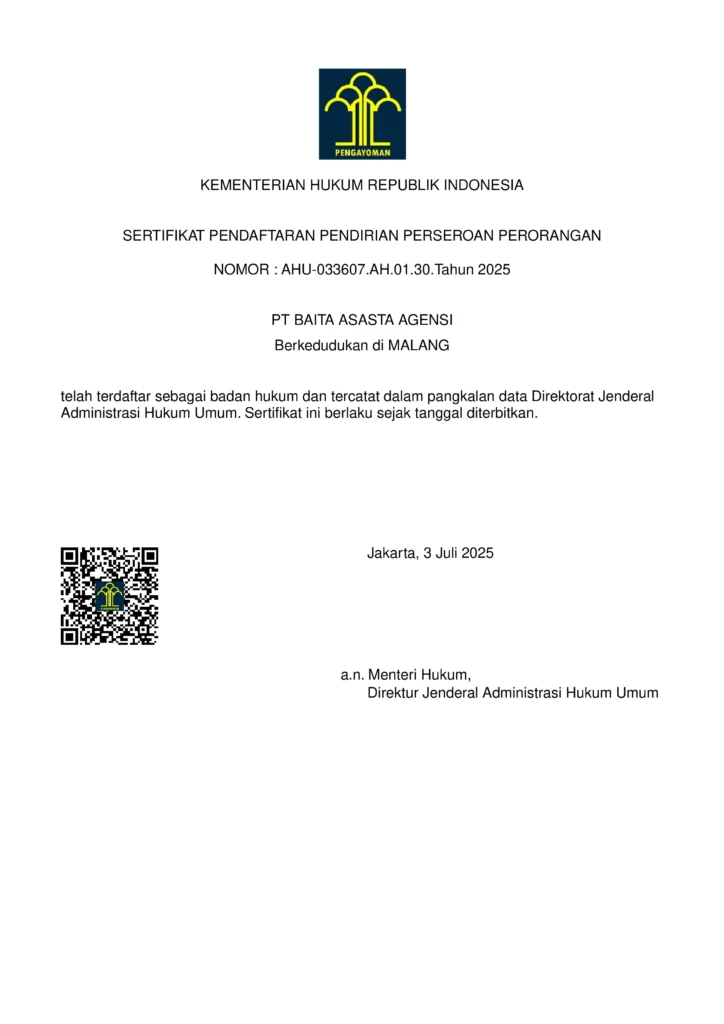 legalitas perusahaan